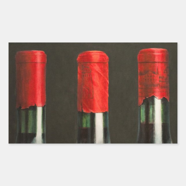 Pegatina Rectangular Tres Vinos 2010 (Anverso)