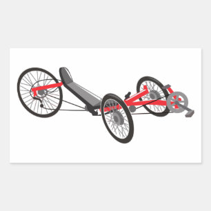 Pegatina Rectangular Trike Recumbent