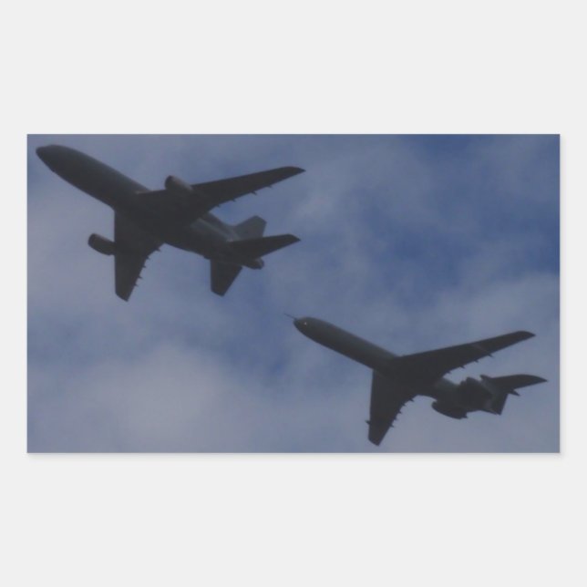 Pegatina Rectangular Tristar y VC10 (Anverso)