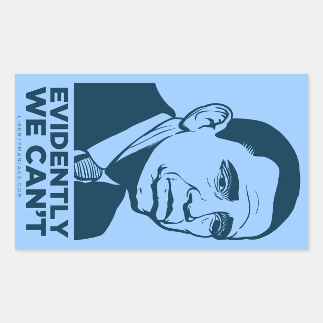 Pegatina Rectangular Triste conjunto de Pegatinas de Obama (Anverso)