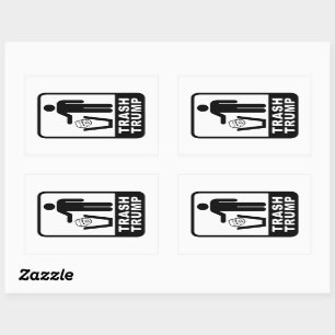 Pegatina Rectangular triunfo de basura