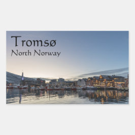 Pegatina Rectangular Tromso Noruega