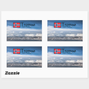 Pegatina Rectangular Tromso Norway Souvenir
