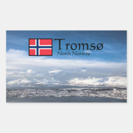 Pegatina Rectangular Tromso Norway Souvenir