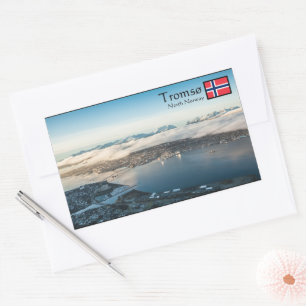 Pegatina Rectangular Tromso Norway Souvenir