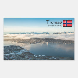 Pegatina Rectangular Tromso Norway Souvenir