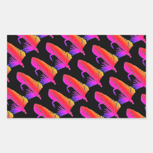 Pegatina Rectangular Trucha, bajo y crápidos tres favoritos de peces sq