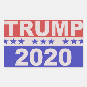 Pegatina Rectangular Trump 2020
