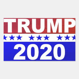 Pegatina Rectangular Trump 2020