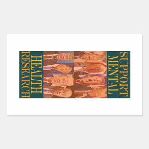 Pegatina Rectangular Trump: Apoya la salud mental