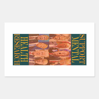 Pegatina Rectangular Trump: Apoya la salud mental