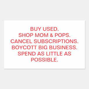 Pegatina Rectangular Trump es calificado como depredador Hankamer Artju