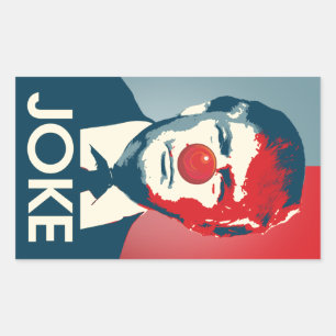 Pegatina Rectangular Trump es un Chiste - propaganda contra Trump