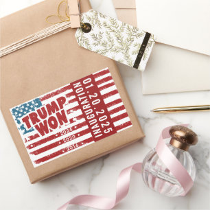 Pegatina Rectangular Trump ganó 2024