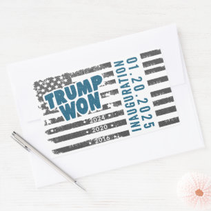 Pegatina Rectangular Trump ganó 2024