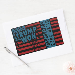 Pegatina Rectangular Trump ganó 2024