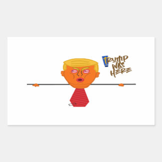 Pegatina Rectangular Trump Kilroy Dark