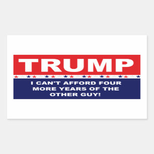Pegatina Rectangular Trump no puedo permitirme el otro