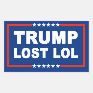 Pegatina Rectangular Trump perdió a Lol
