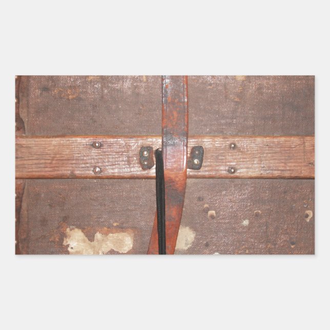 Pegatina Rectangular Trunk pirata (Anverso)