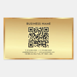 Pegatina Rectangular Tu plantilla de Personalizado Texto Logo QR Código