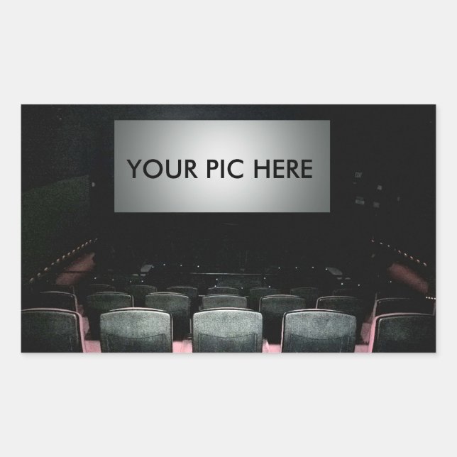 Pegatina Rectangular Tu vida en las películas (Anverso)