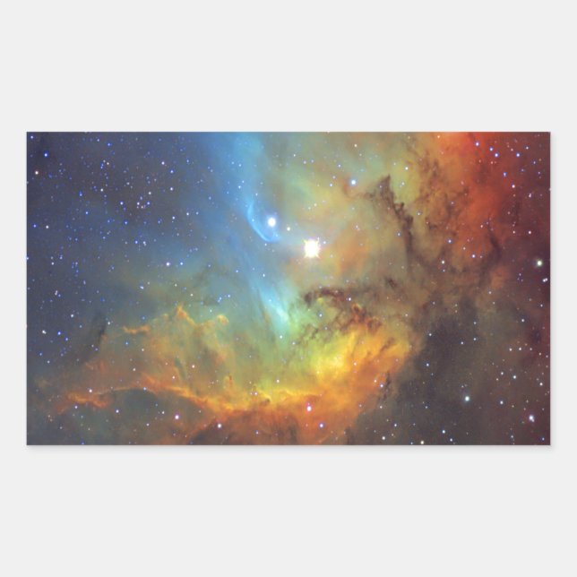 Pegatina Rectangular Tulip Nebula SH2-101 NASA (Anverso)