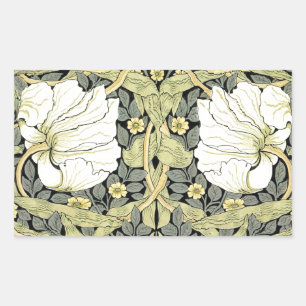 Pegatina Rectangular Tulipanes Pimpernel Arte Botánico de William Morri