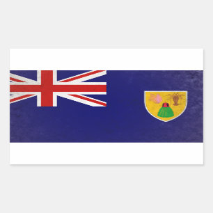 Pegatina Rectangular Turks and Caicos Islands
