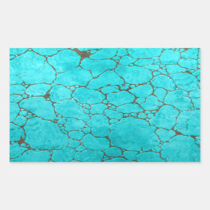 Pegatina Rectangular turquesa