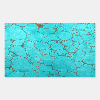 Pegatina Rectangular turquesa