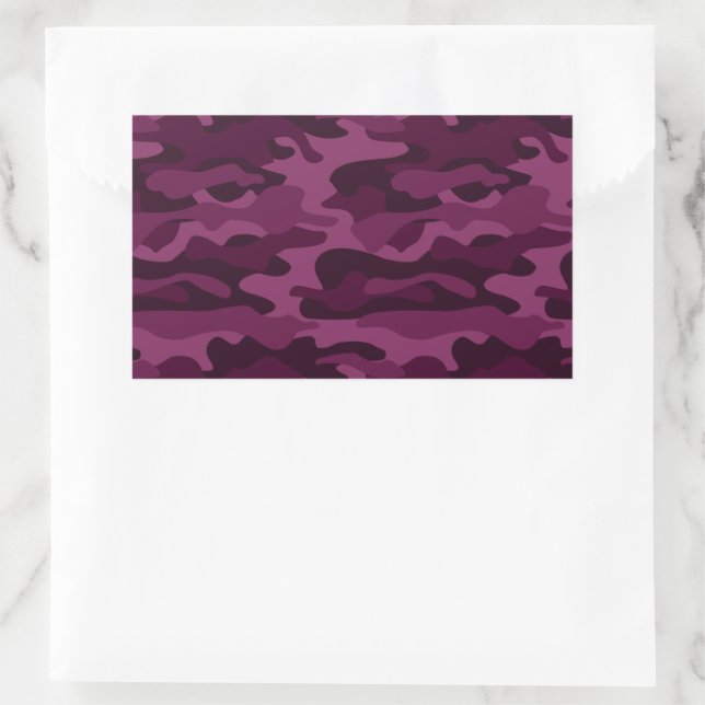 Pegatina Rectangular Tyrian Purple Monocolor Camo (Bolso)
