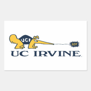 Pegatina Rectangular UC Irvine   UCI Anteaters Zot!