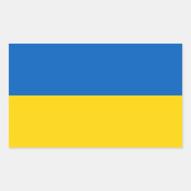 Pegatina Rectangular Ucrania - Bandera ucraniana (Anverso)