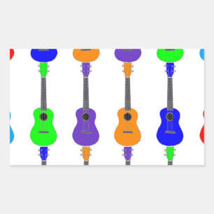 Pegatina Rectangular Ukuleles