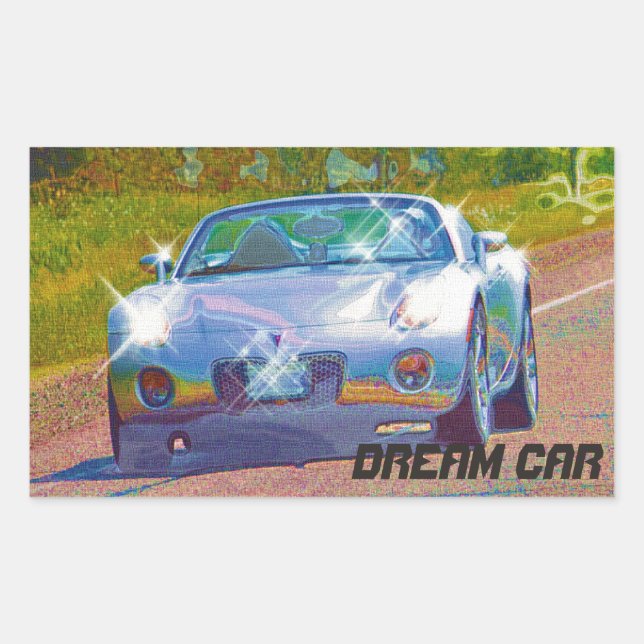 Pegatina Rectangular Ultra Guay Super Fast Silver (Anverso)
