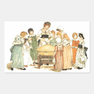 Pegatina Rectangular Un Apple Pie: Cortarlo