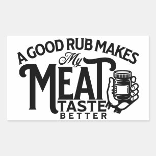 Pegatina Rectangular Un Buen Rubio Hace Que Mi Sabor De Carne Sea Mejor
