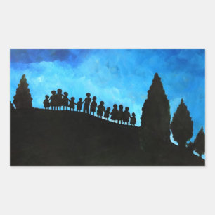 Pegatina Rectangular Un nuevo amanecer en 2008