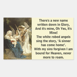 Pegatina Rectangular Un nuevo nombre en gloria