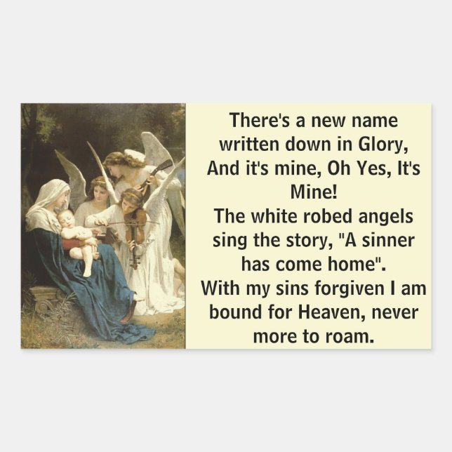 Pegatina Rectangular Un nuevo nombre en gloria (Anverso)
