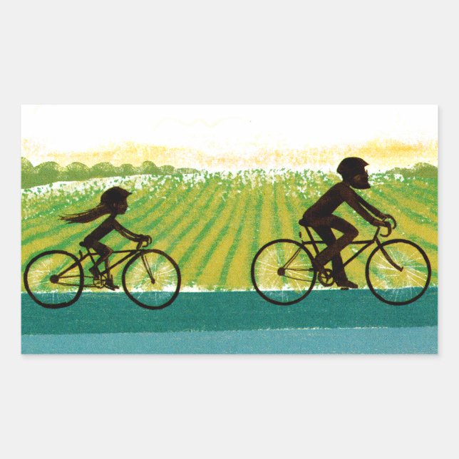 Pegatina Rectangular Un paseo nocturno (Anverso)