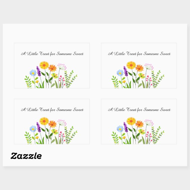 Pegatina Rectangular Un pequeño regalo para alguien dulce (Hoja)