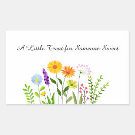 Pegatina Rectangular Un pequeño trato para alguien dulce