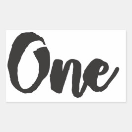 Pegatina Rectangular Un primer cumpleaños arte primer cumpleaños Mi pri