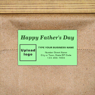 Pegatina Rectangular Un trabajo del Día del Padre Verde claro