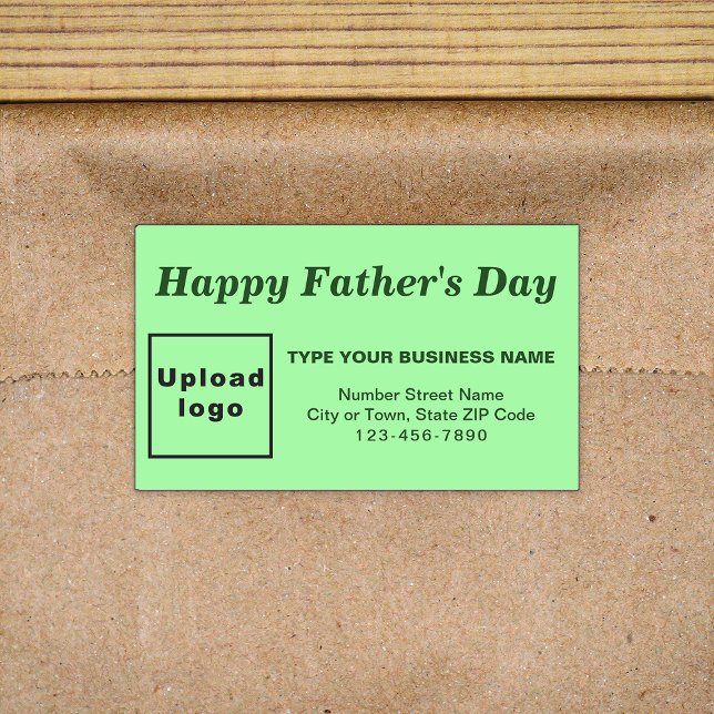 Pegatina Rectangular Un trabajo del Día del Padre Verde claro (Subido por el creador)