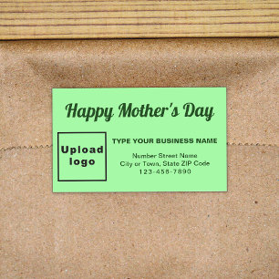 Pegatina Rectangular Un trabajo en el Día de la Madre Verde Claro