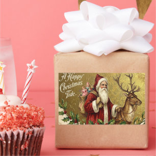 Pegatina Rectangular Una Feliz Época de Navidad