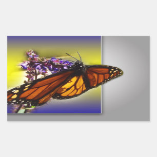 Pegatina Rectangular Una mariposa dulce